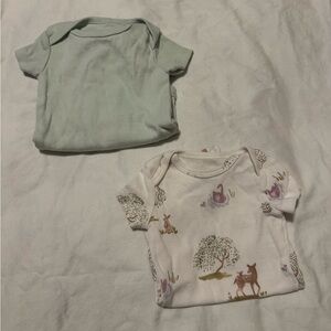 Carter's Green and White Short Sleeve Tees